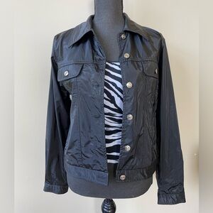 VINTAGE 90'S - Black Jacket - Water resistant fabric - Size M.